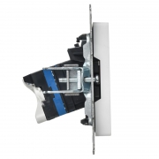 Розетка компьютерная СП BRITE РК10-БрАБ RJ45 кат.5E механизм арктич. бел. IEK BR-K10-1-K91 BR-K10-1-K91