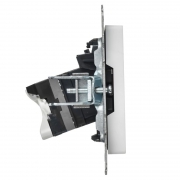 Розетка компьютерная СП BRITE РК11-БрАБ RJ45 кат.6 механизм арктич. бел. IEK BR-K10-2-K91 BR-K10-2-K91