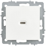 Розетка СП BRITE РЮ12-1-БрАБ USB C 65Вт высокоскор. заряд. арктич. бел. IEK BR-U13-065-K91 BR-U13-065-K91