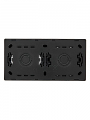 Блок ОП LETO (1-кл. выключатель + 1-м розетка с заземл.) горизонт. черн. бархат LEZARD 752-4200-170BAP 752-4200-170BAP