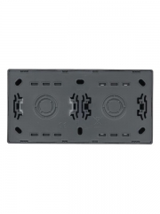 Блок ОП LETO (1-кл. выключатель + 1-м розетка с заземл.) горизонт. графит LEZARD 752-3400-170BAP 752-3400-170BAP