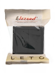 Выключатель 2-кл. ОП LETO черн. бархат LEZARD 752-4200-101 752-4200-101
