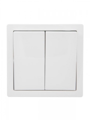 Выключатель 2-кл. ОП LETO бел. LEZARD 752-0200-101 752-0200-101