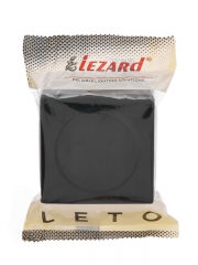 Розетка 1-м ОП LETO с заземл. с крышкой LETO ПБТ черн. бархат LEZARD 752-4200-123B 752-4200-123B