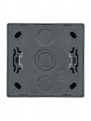 Розетка 1-м ОП LETO с заземл. с крышкой LETO ПБТ графит LEZARD 752-3400-123B 752-3400-123B