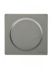 Розетка 1-м ОП LETO с заземл. с крышкой LETO ПБТ платина LEZARD 752-3500-123B 752-3500-123B