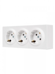 Розетка 3-м ОП LETO с заземл. закрытый корпус ПБТ бел. LEZARD 752-0200-127BUP 752-0200-127BUP