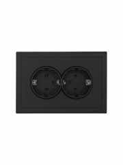 Розетка 2-мест. б/з СП ZIMA IP20 16А ПБТ безвинт. зажим черн. бархат LEZARD 704-4200-128BQC 704-4200-128BQC