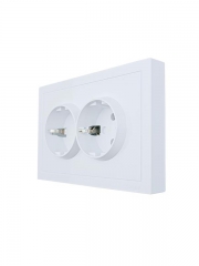 Розетка 2-мест. с/з СП ZIMA IP20 16А ПБТ безвинт. зажим бел. LEZARD 704-0200-127BQC 704-0200-127BQC