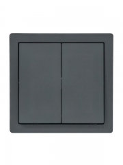 Выключатель 2-кл. ОП LETO графит LEZARD 752-3400-101 752-3400-101