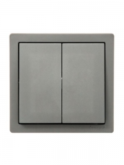 Выключатель 2-кл. ОП LETO платина LEZARD 752-3500-101 752-3500-101