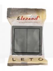 Выключатель 2-кл. ОП LETO платина LEZARD 752-3500-101 752-3500-101