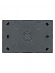 Розетка 2-м ОП LETO с заземл. закрытый корпус ПБТ графит LEZARD 752-3400-127B 752-3400-127B