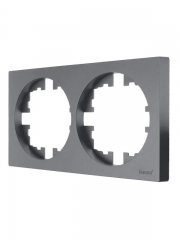 Рамка 2-м OSEN горизонт. квадрат сер. матов. LEZARD 743-7400-147 743-7400-147