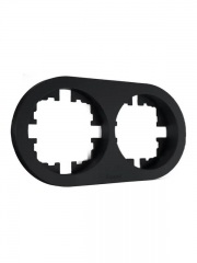 Рамка 2-м OSEN горизонт. круглая черн. бархат LEZARD 744-4200-147 744-4200-147