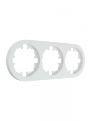 Рамка 3-м OSEN горизонт. круглая бел. LEZARD 744-0200-148 744-0200-148
