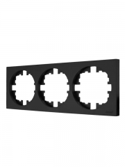 Рамка 3-м OSEN горизонт. квадрат черн. бархат LEZARD 743-4200-148 743-4200-148