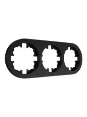 Рамка 3-м OSEN горизонт. круглая черн. бархат LEZARD 744-4200-148 744-4200-148