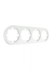 Рамка 4-м OSEN горизонт. круглая бел. LEZARD 744-0200-149 744-0200-149