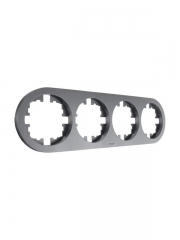 Рамка 4-м OSEN горизонт. круглая сер. матов. LEZARD 744-7400-149 744-7400-149