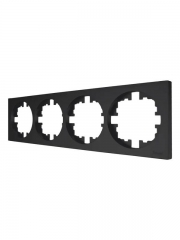 Рамка 4-м OSEN горизонт. квадрат механизм черн. бархат LEZARD 743-4200-149 743-4200-149