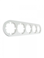 Рамка 5-м OSEN горизонт. круглая бел. LEZARD 744-0200-150 744-0200-150