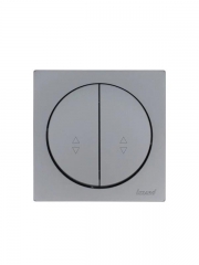 Выключатель проходной 2-кл. СП OSEN 10А IP20 механизм сер. матов.LEZARD 743-7488-106 743-7488-106