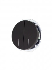 Выключатель 2-кл. СП OSEN 10А IP20 с подсветкой механизм черн. бархат LEZARD 743-4288-112 743-4288-112