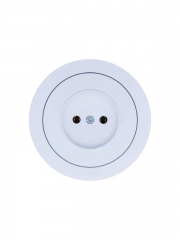 Розетка 1-м СП OSEN без заземл. ПБТ бел. LEZARD 743-0288-121B 743-0288-121B