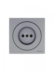 Розетка 1-м СП OSEN без заземл. ПБТ механизм сер. матов. LEZARD 743-7488-121B 743-7488-121B