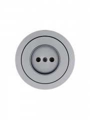 Розетка 1-м СП OSEN без заземл. ПБТ механизм сер. матов. LEZARD 743-7488-121B 743-7488-121B