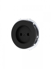 Розетка 1-м СП OSEN без заземл. ПБТ механизм черн. бархат LEZARD 743-4288-121B 743-4288-121B