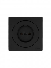 Розетка 1-м СП OSEN без заземл. ПБТ механизм черн. бархат LEZARD 743-4288-121B 743-4288-121B