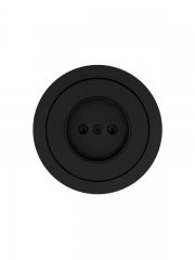 Розетка 1-м СП OSEN без заземл. ПБТ механизм черн. бархат LEZARD 743-4288-121B 743-4288-121B