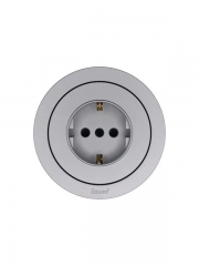 Розетка 1-м OSEN IP20 16А с защ. шторками ПБТ механизм сер. матов. LEZARD 743-7488-124B 743-7488-124B