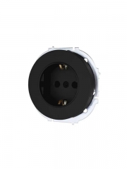 Розетка 1-м OSEN IP20 16А с защ. шторками ПБТ механизм черн. бархат LEZARD 743-4288-124B 743-4288-124B