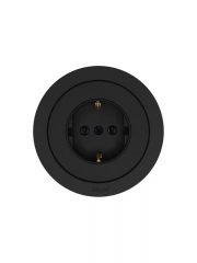 Розетка 1-м OSEN IP20 16А с защ. шторками ПБТ механизм черн. бархат LEZARD 743-4288-124B 743-4288-124B