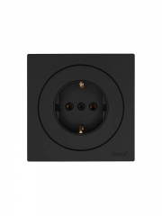 Розетка 1-м OSEN IP20 16А с заземл. ПБТ механизм черн. бархат LEZARD 743-4288-122B 743-4288-122B
