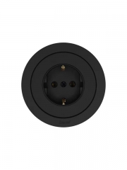 Розетка 1-м OSEN IP20 16А с заземл. ПБТ механизм черн. бархат LEZARD 743-4288-122B 743-4288-122B