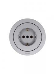 Розетка 1-м OSEN IP20 16А с заземл. ПБТ механизм сер. матов. LEZARD 743-7488-122B 743-7488-122B