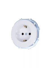 Розетка 1-м OSEN IP20 с заземл. ПБТ бел. LEZARD 743-0288-122B 743-0288-122B