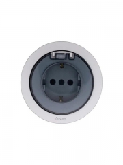 Розетка 1-м СП OSEN с заземл. с крышкой ПБТ механизм сер. матов. LEZARD 743-7488-123B 743-7488-123B