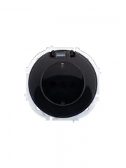 Розетка 1-м СП OSEN с заземл. с крышкой ПБТ механизм черн. бархат LEZARD 743-4288-123B 743-4288-123B