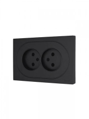 Розетка 2-м СП OSEN без заземл. ПБТ механизм черн. бархат LEZARD 743-4200-128B 743-4200-128B