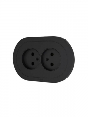 Розетка 2-м СП OSEN без заземл. ПБТ круглая механизм черн. бархат LEZARD 744-4200-128B 744-4200-128B