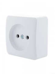 Розетка 1-м ОП Viola 16А IP20 без заземл. бел. LEZARD 751-0200-121 751-0200-121