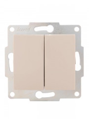 Выключатель 2-кл. 1п СП Karina 10А IP20 механизм крем. LEZARD 707-0388-101 707-0388-101
