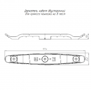 Держатель плоского кабеля двусторонний для прямого монтажа на 8 мест (уп.20шт) черн. Промрукав PR13.0441 PR13.0441
