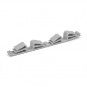 Держатель круглого кабеля двусторонний для прямого монтажа на 12 мест сер. (уп.25шт) Промрукав PR08.26526 PR08.26526