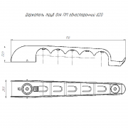 Держатель труб d20мм для прямого монтажа односторон. на 5 мест черн. (уп.20шт) Промрукав PR13.03283 PR13.03283